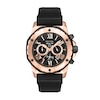 Thumbnail Image 1 of Men's Bulova Marine Star Chronograph Rose-Tone Strap Watch with Black Dial (Model: 98B104)