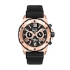 Thumbnail Image 0 of Men's Bulova Marine Star Chronograph Rose-Tone Strap Watch with Black Dial (Model: 98B104)