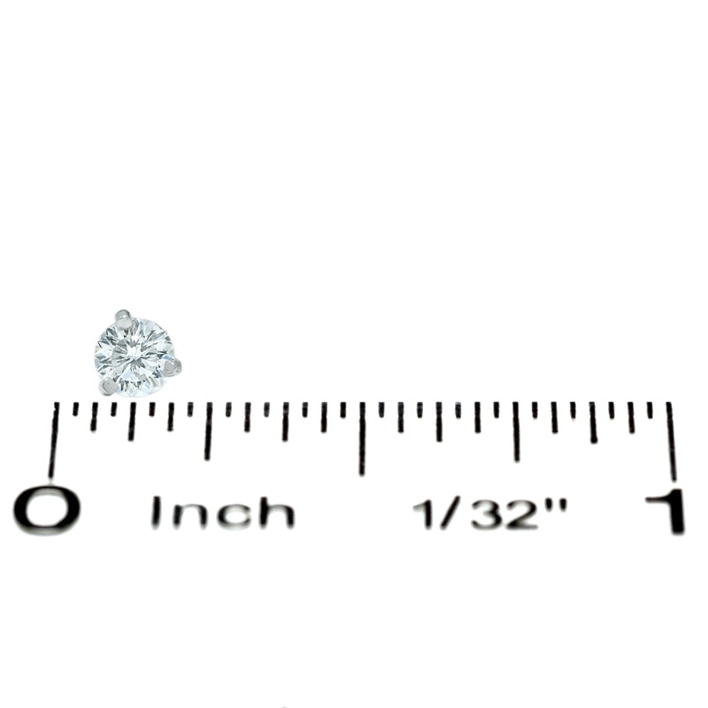 Main Image 2 of Celebration Lux® 1/3 CT. T.W. Certified Diamond Solitaire Stud Earrings in 18K White Gold (I/SI2)