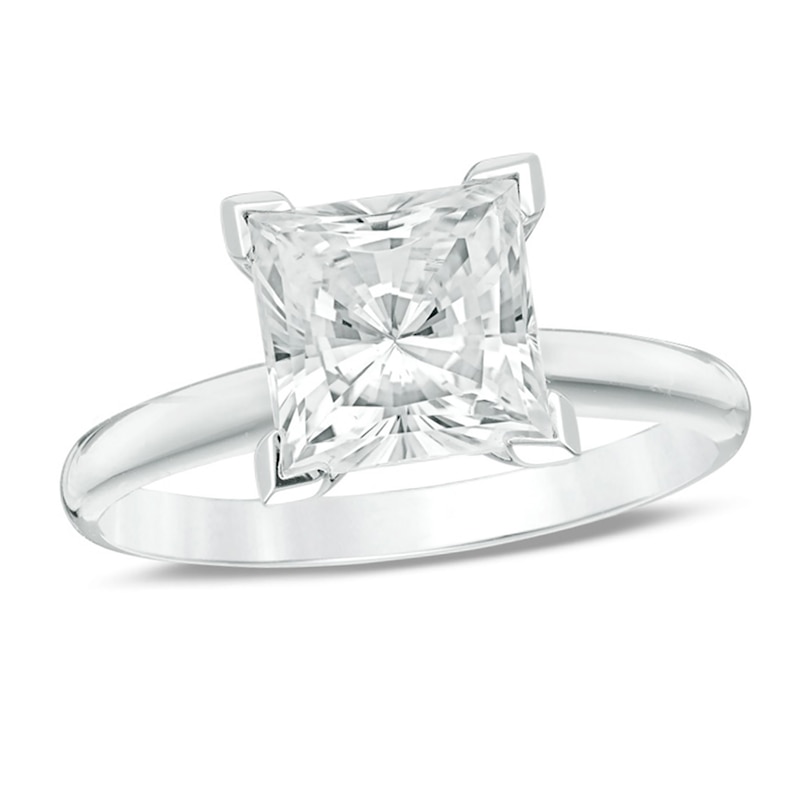 2 CT. Certified Princess-Cut Diamond Solitaire Engagement Ring in 14K White Gold (I/I1)