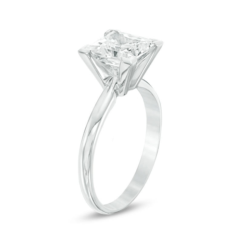 2 CT. Certified Princess-Cut Diamond Solitaire Engagement Ring in 14K White Gold (I/I1)