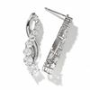 Thumbnail Image 1 of Journey Lab-Created White Sapphire Earrings in Sterling Silver