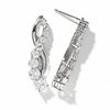 Thumbnail Image 0 of Journey Lab-Created White Sapphire Earrings in Sterling Silver