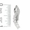 Thumbnail Image 2 of Journey Lab-Created White Sapphire Earrings in Sterling Silver