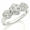 Thumbnail Image 0 of Lab-Created White Sapphire Flower Ring in Sterling Silver