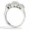 Thumbnail Image 1 of Lab-Created White Sapphire Flower Ring in Sterling Silver