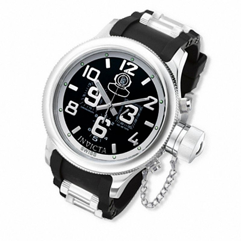 Men's Invicta Russian Diver Chronograph Strap Watch with Black Dial (Model: 4578)