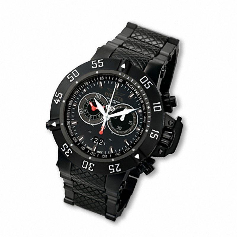 Main Image 1 of Men's Invicta Subaqua Chronograph Black IP Watch with Black Dial (Model:4695)