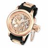 Thumbnail Image 1 of Men's Invicta Russian Diver Strap Watch with Rose-Tone Skeleton Dial (Model: 3846)