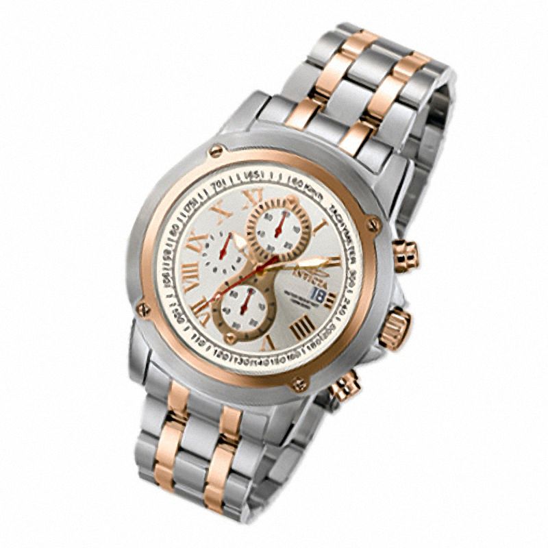 Men's Invicta Specialty Chronograph Two-Tone Watch with Silver-Tone Dial (Model: 4891)