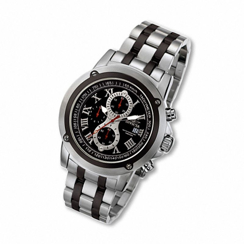 Main Image 1 of Men's Invicta Specialty Chronograph Two-Tone Watch with Black Dial (Model: 4894)