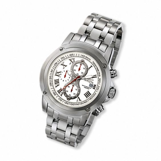 Mens Invicta Specialty Chronograph Watch with White Dial (Model: 4892)