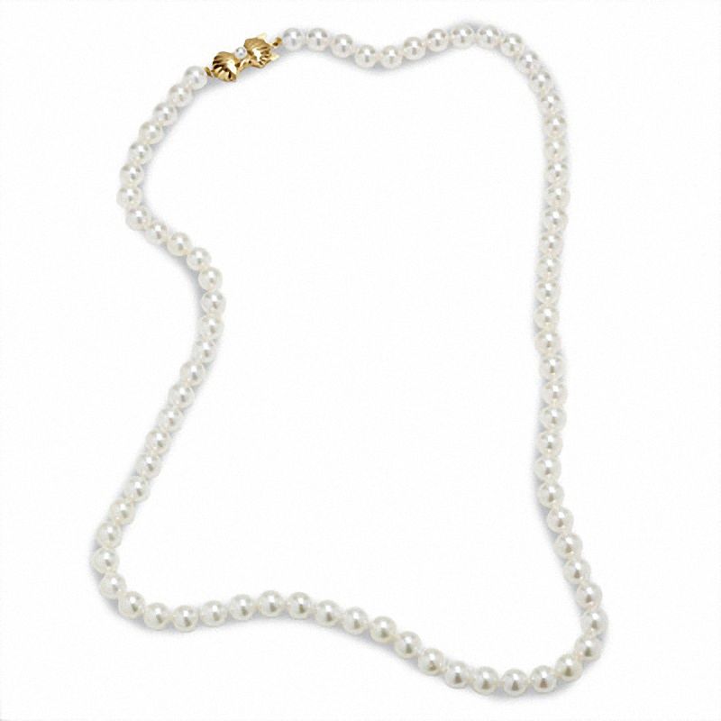 Blue Lagoon® by Mikimoto 6.5 - 7.0mm Cultured Akoya Pearl Strand Necklace with 14K Gold Clasp - 22"