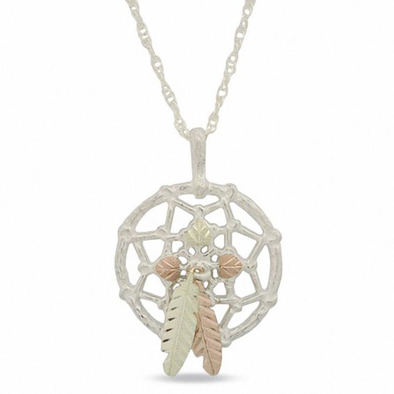 Black Hills Gold Dream Catcher Pendant in Sterling Silver
