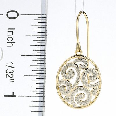 Lot of 10 Gold Kidney Earring Findings W/ Fancy Accent & Open Loop Plated Brass 
