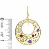 Thumbnail Image 3 of Diamond Accent Scroll Pattern Earrings in Sterling Silver with 18K Gold Plate