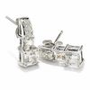 Thumbnail Image 1 of Princess-Cut Lab-Created White Sapphire Earrings in 10K White Gold