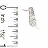 Thumbnail Image 2 of Lab-Created White Sapphire Drop Earrings in 10K White Gold