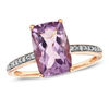 Thumbnail Image 0 of Cushion-Cut Amethyst and Diamond Accent Ring in 10K Rose Gold