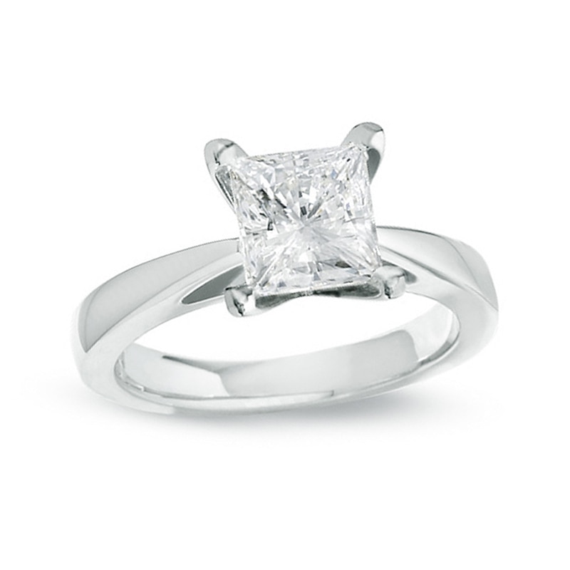Main Image 1 of Celebration Lux® 3 CT. Certified Diamond Solitaire Engagement Ring in 18K White Gold (I/SI2)