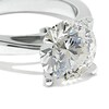 Thumbnail Image 2 of Celebration Lux® 3 CT. Certified Diamond Solitaire Engagement Ring in 18K White Gold (I/SI2)