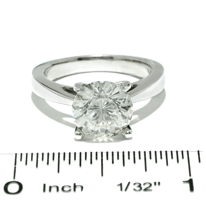 Main Image 4 of Celebration Lux® 3 CT. Certified Diamond Solitaire Engagement Ring in 18K White Gold (I/SI2)