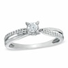 Thumbnail Image 0 of 1/4 CT. T.W. Diamond Crisscross Promise Ring in 10K White Gold
