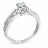 Thumbnail Image 2 of 1/4 CT. T.W. Diamond Crisscross Promise Ring in 10K White Gold