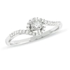 Thumbnail Image 1 of 1/10 CT. T.W. Diamond Bypass Promise Ring in 10K White Gold