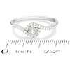Thumbnail Image 3 of 1/10 CT. T.W. Diamond Bypass Promise Ring in 10K White Gold