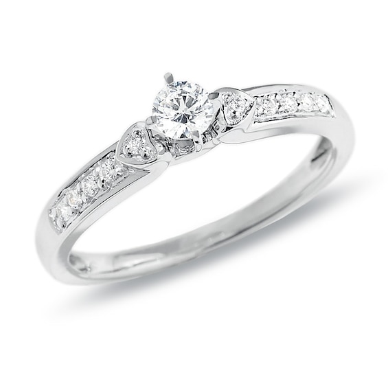 1/5 CT. T.w. Diamond Promise Ring in 10K White Gold