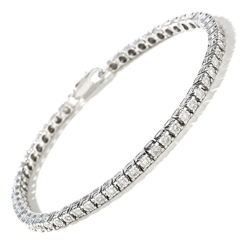 3/4 CT. T.W. Diamond Tennis Bracelet in Sterling Silver