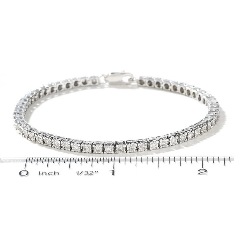 3/4 CT. T.W. Diamond Tennis Bracelet in Sterling Silver | Zales