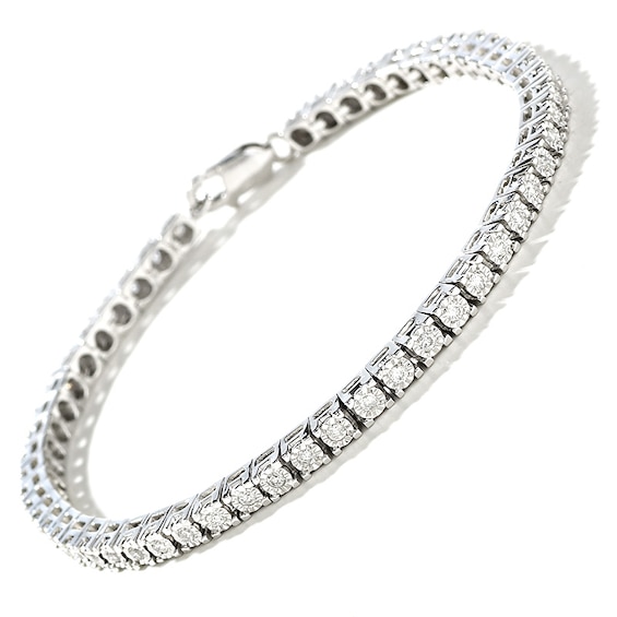 1 CT. T.w. Diamond Tennis Bracelet in Sterling Silver