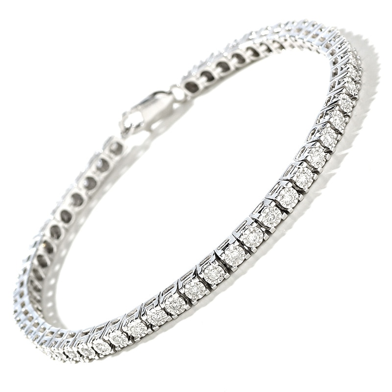 1 CT. T.W. Diamond Tennis Bracelet in Sterling Silver