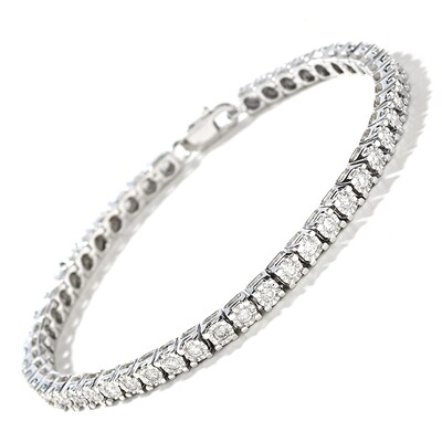 Platinum Sterling Silver Diamond Set Green Sapphire Round Tennis Bracelet Gift Platinum Sterling Silver Diamond Set Green Sapphire Round Tennis Bracelet Gift