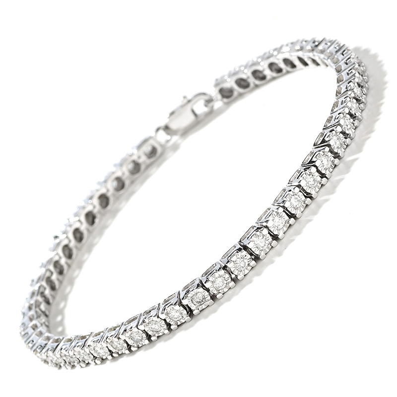 1-1/2 CT. T.W. Diamond Tennis Bracelet in Sterling Silver