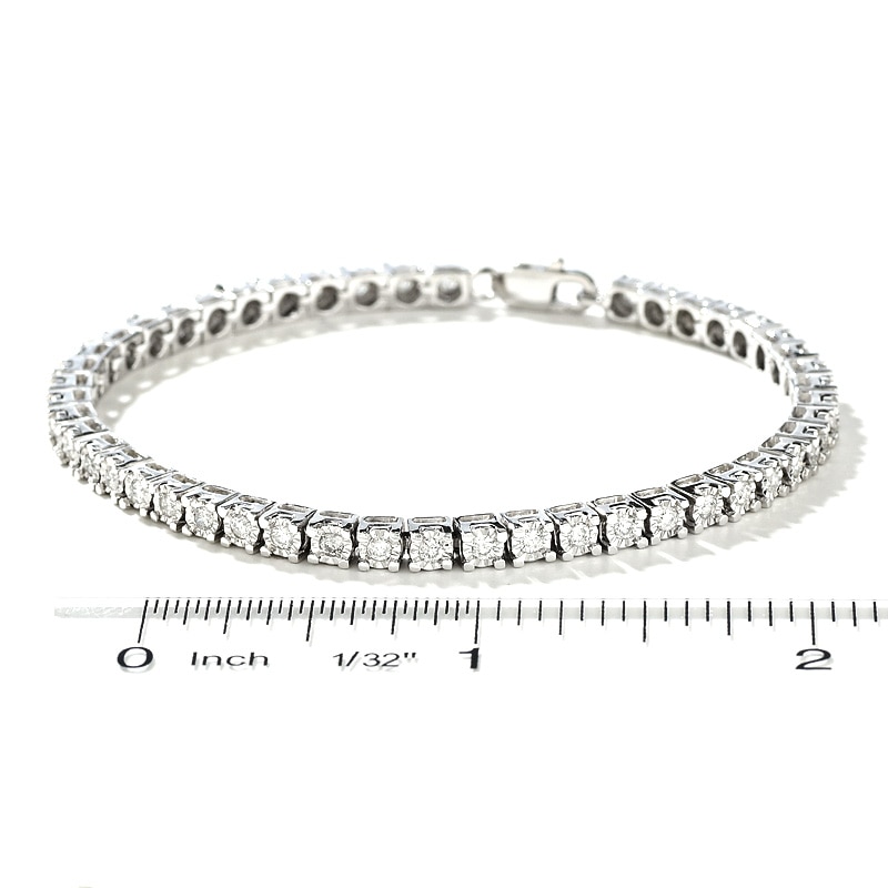 1-1/2 CT. T.W. Diamond Tennis Bracelet in Sterling Silver