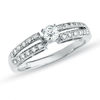 Thumbnail Image 1 of 1/4 CT. T.W. Diamond Split Shank Promise Ring in 10K White Gold