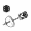 Thumbnail Image 1 of 1 CT. T.W. Black Diamond Stud Earrings in 14K White Gold
