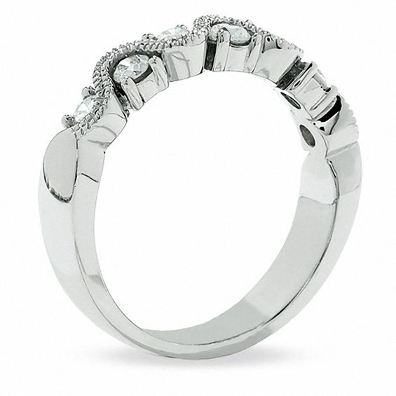 1/2 CT. T.w. Diamond Swirl Band in 14K White Gold