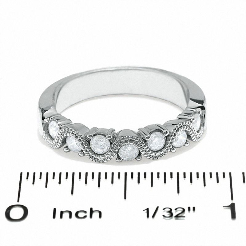 Main Image 3 of 1/2 CT. T.W. Diamond Swirl Band in 14K White Gold