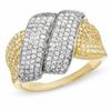 Thumbnail Image 1 of 3/4 CT. T.W. Diamond Pavé Foldover Band in 14K Gold
