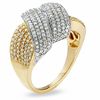 Thumbnail Image 2 of 3/4 CT. T.W. Diamond Pavé Foldover Band in 14K Gold
