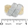 Thumbnail Image 3 of 3/4 CT. T.W. Diamond Pavé Foldover Band in 14K Gold
