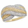 Thumbnail Image 0 of 3/4 CT. T.W. Diamond Pavé Woven Band in 14K Gold