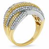 Thumbnail Image 1 of 3/4 CT. T.W. Diamond Pavé Woven Band in 14K Gold