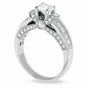 Thumbnail Image 2 of 1-1/2 CT. T.W. Round Diamond Collar Engagement Ring in 14K White Gold with Princess-Cut Side Stones