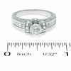Thumbnail Image 3 of 1-1/2 CT. T.W. Round Diamond Collar Engagement Ring in 14K White Gold with Princess-Cut Side Stones