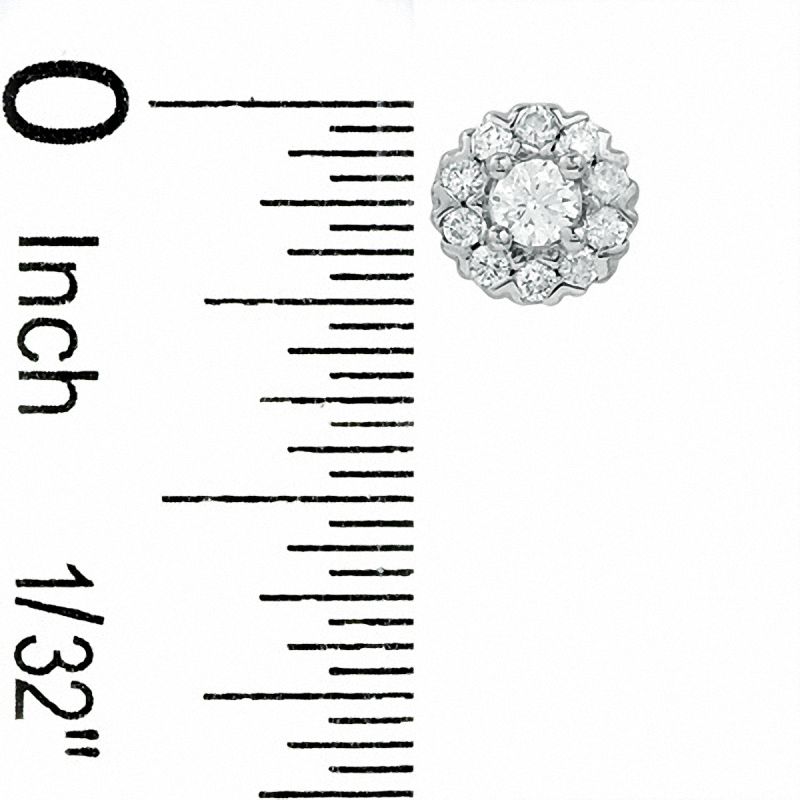 Main Image 2 of 1/2 CT. T.W. Certified Colorless Diamond Plus Earrings in 18K White Gold